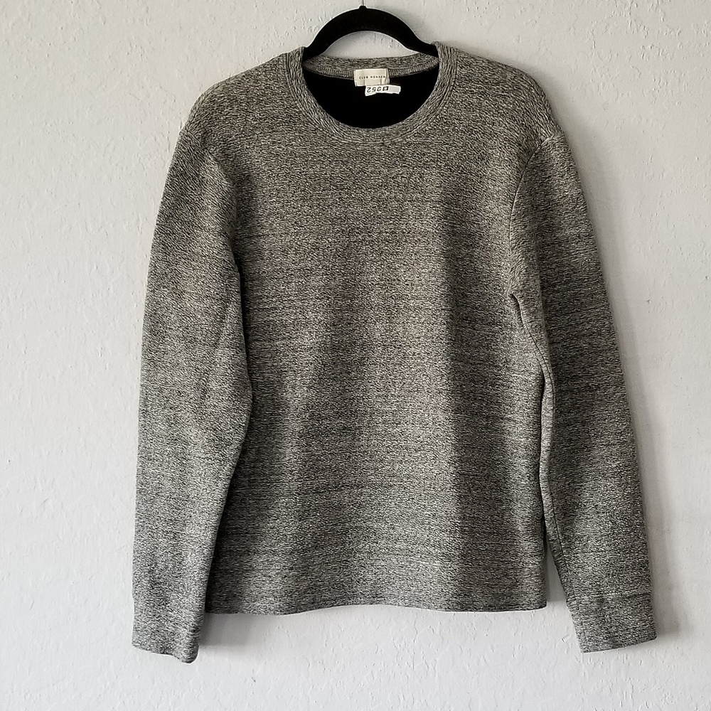 Club Monaco Gray Tech-Crepe Sweatshirt Medium EUC